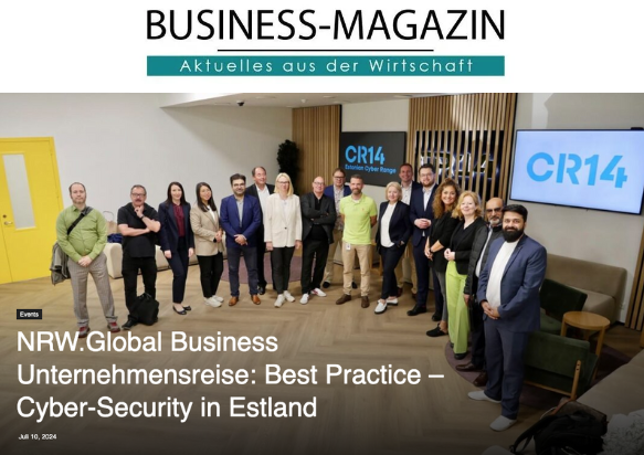 NRW.Global Business Unternehmerreise Cyber-Security in Estland - Business-Magazin berichtet